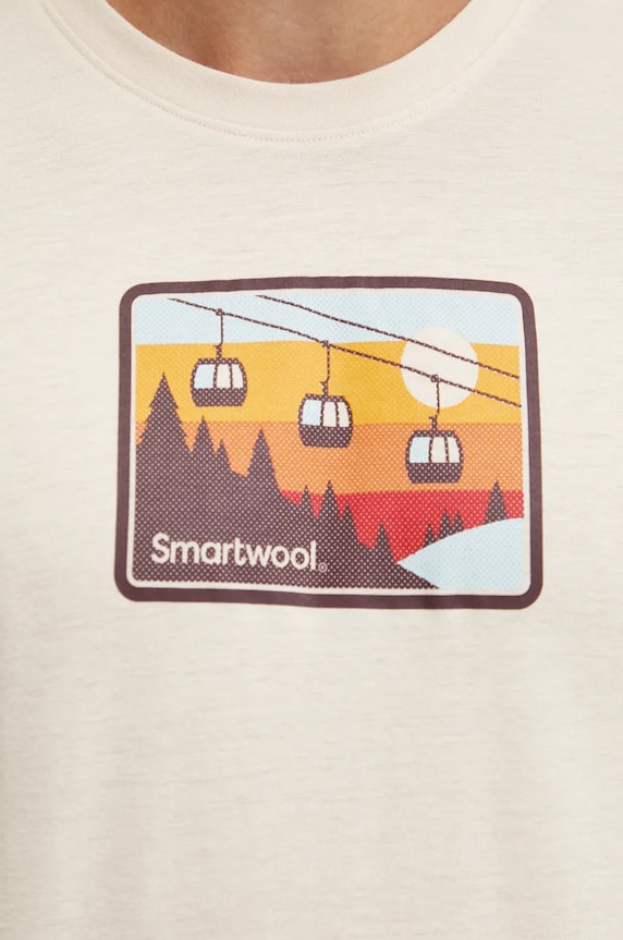 Smartwool longsleeve sportowy Gondola Ride SW002600 beżowy