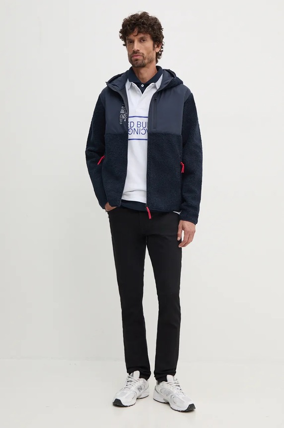 Bavlnené tričko s dlhým rukávom Red Bull Racing x Pepe Jeans RM540011 biela AW24