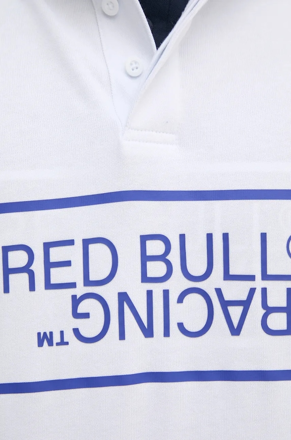 Bavlnené tričko s dlhým rukávom Red Bull Racing x Pepe Jeans RM540011 biela