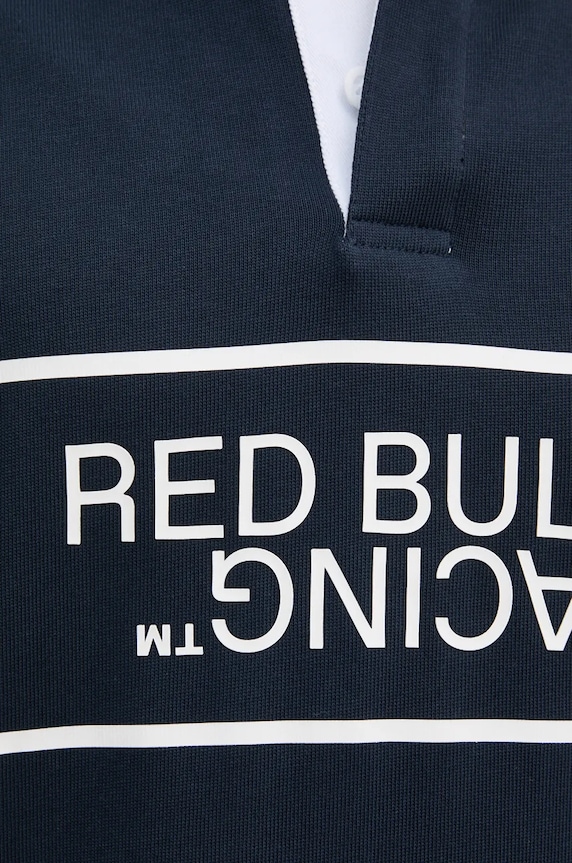 Bavlněné tričko s dlouhým rukávem Red Bull Racing x Pepe Jeans RM540011 námořnická modř