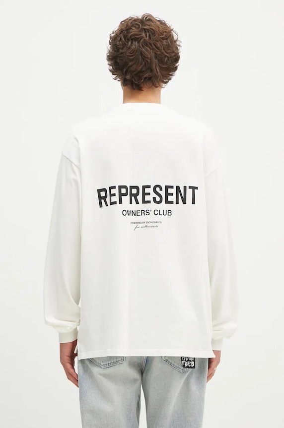 Clothing Represent cotton longsleeve top Represent Owners Club OCM41119.072 white
