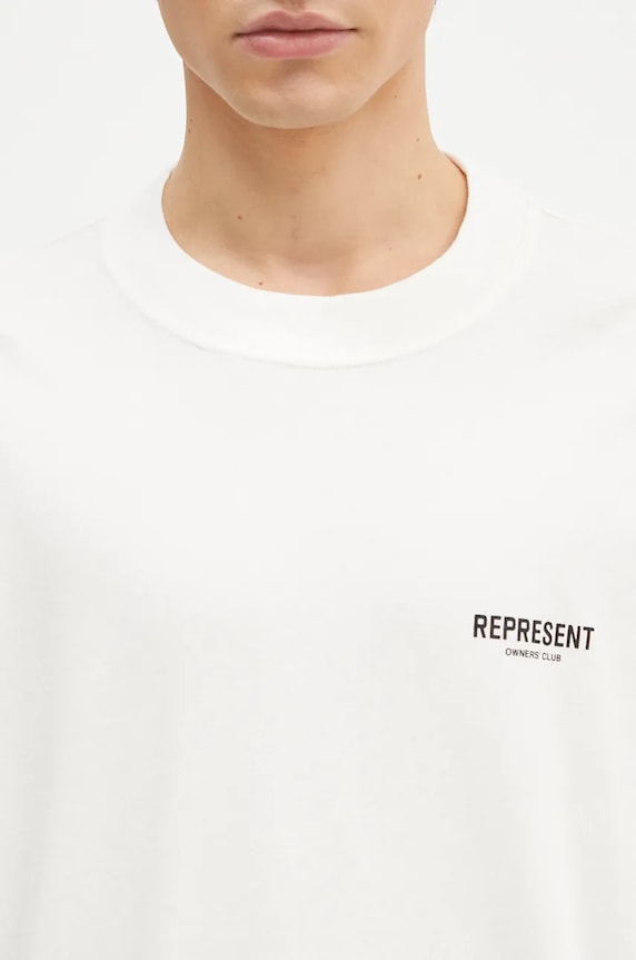 Represent cotton longsleeve top Represent Owners Club white OCM41119.072