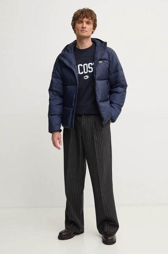 Lacoste top a maniche lunghe in cotone TH7609 nero AW24