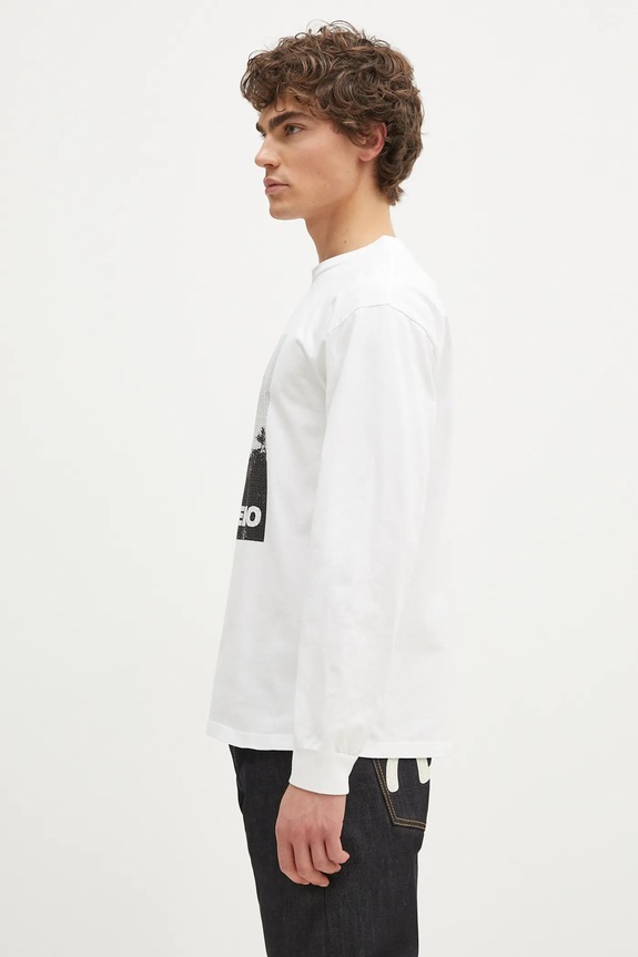 No Problemo cotton longsleeve top Visitors NP60024.02 white AW24