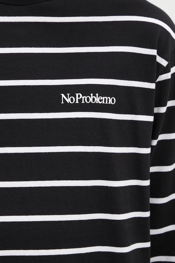 No Problemo cotton longsleeve top Mini Problemo black NP60030.02