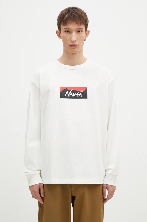 Nanga longsleeve Eco Hybrid Box Logo Longsleeve altele alb NW2431.1E150.A