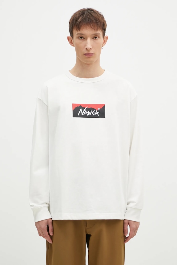 Nanga longsleeve Eco Hybrid Box Logo Longsleeve altele alb NW2431.1E150.A