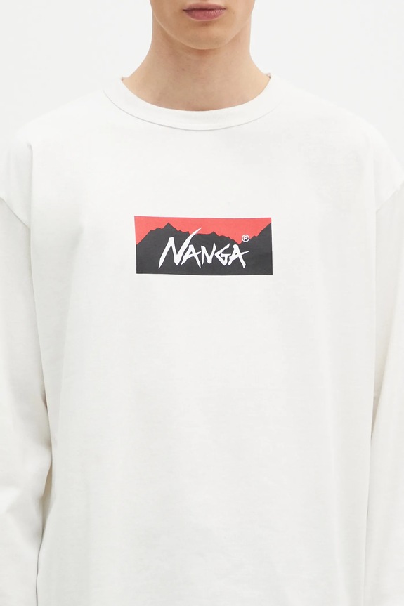Nanga longsleeve Eco Hybrid Box Logo Longsleeve alb NW2431.1E150.A