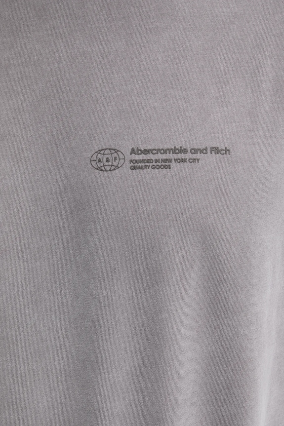 Bavlněné tričko s dlouhým rukávem Abercrombie & Fitch KI123.4080.140 šedá