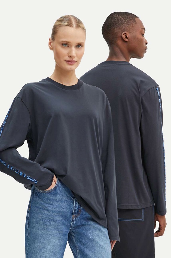 Sunnei pamut hosszúujjú pamut sötétkék RTWXJER003