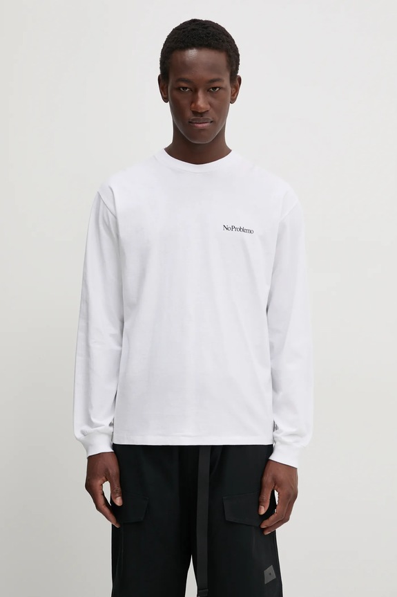 No Problemo cotton longsleeve top Mini Problemo Longleeve Tee cotton white NP60029.02