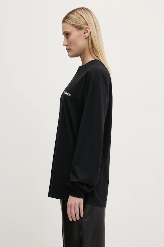 No Problemo cotton longsleeve top Mini Problemo Longleeve Tee black NP60029.02