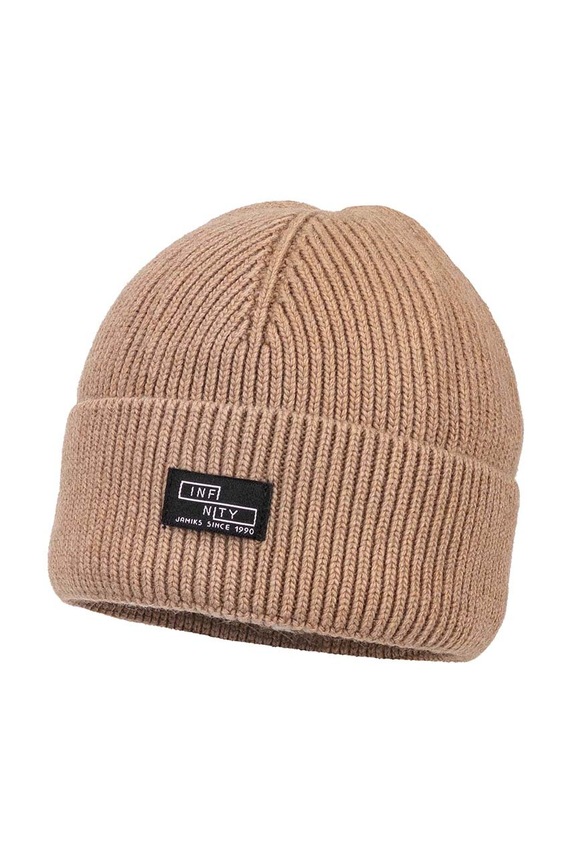 Dječja kapa s dodatkom vune Jamiks BERGER s dodatkom vune smeđa BERGER.NAK.gl.JZH348