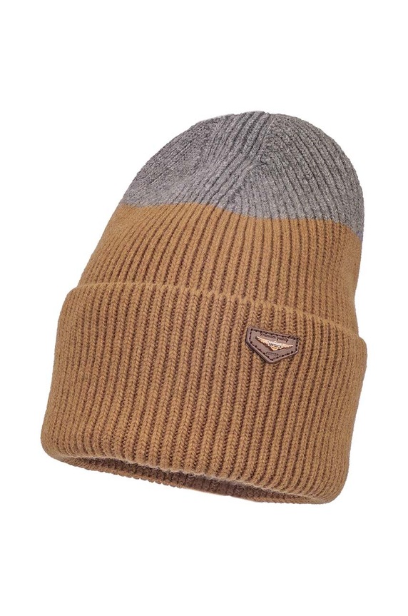Детская шапка с примесью шерсти Jamiks DIETER DIETER.NAK.gl.JZH140 коричневый AW24