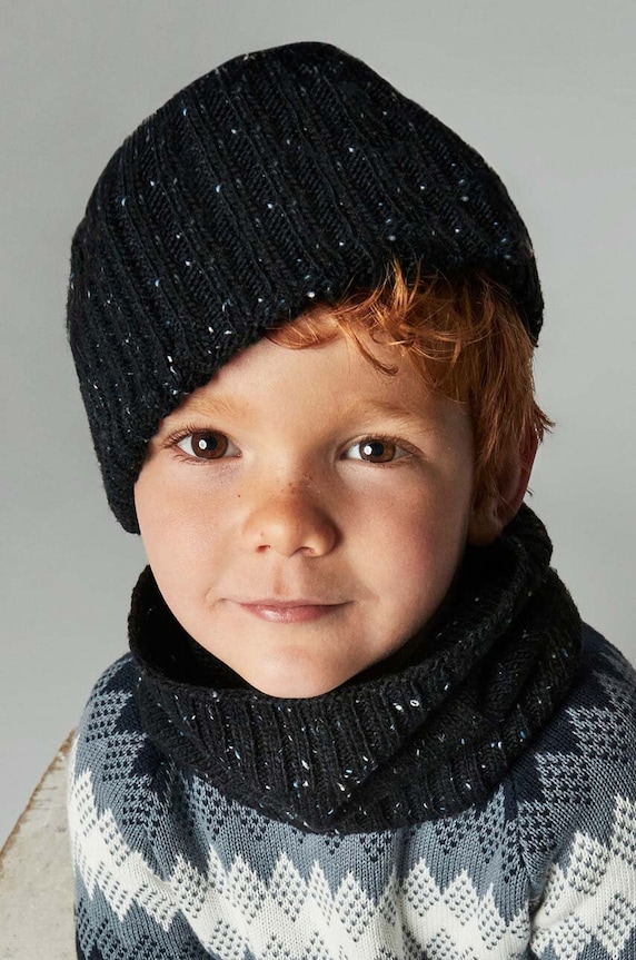 Mayoral set bambino/a cappello e scaldacollo misto lana verde 10824.5G.Czapkakom.9BYH