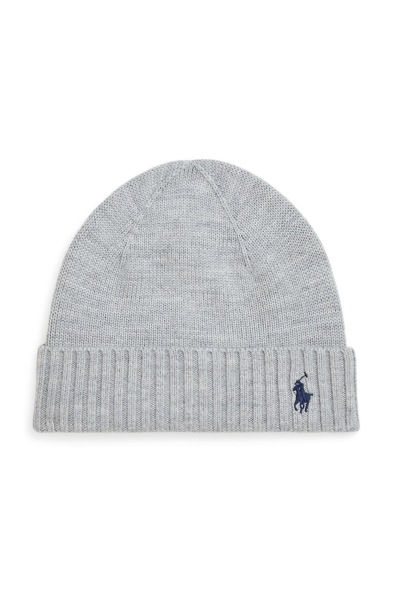 Παιδικό μάλλινο Σκουφάκι Polo Ralph Lauren μαλλί γκρί 323953204002