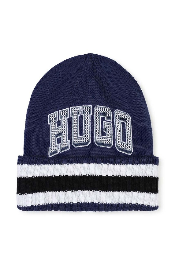 HUGO caciula copii imprimeu bleumarin G00286.