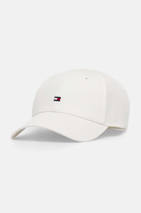 Bavlněná baseballová čepice Tommy Hilfiger bavlna bílá AW0AW16360