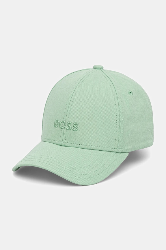 BOSS kapa sa šiltom za žene pamučna Ari pamuk zelena 50519889