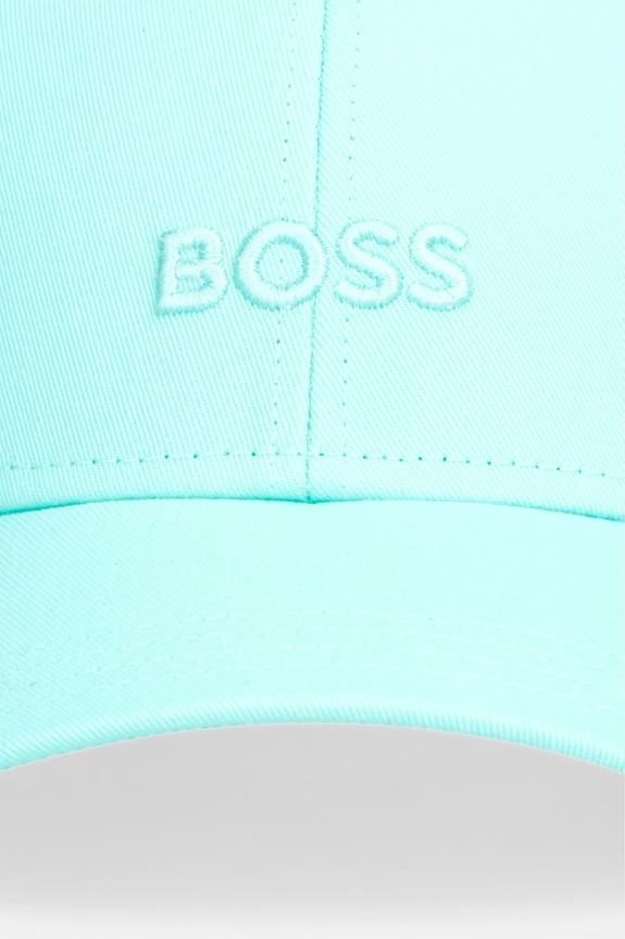 BOSS czapka z daszkiem damska bawełniana Ari 50519889 turkusowy AA00