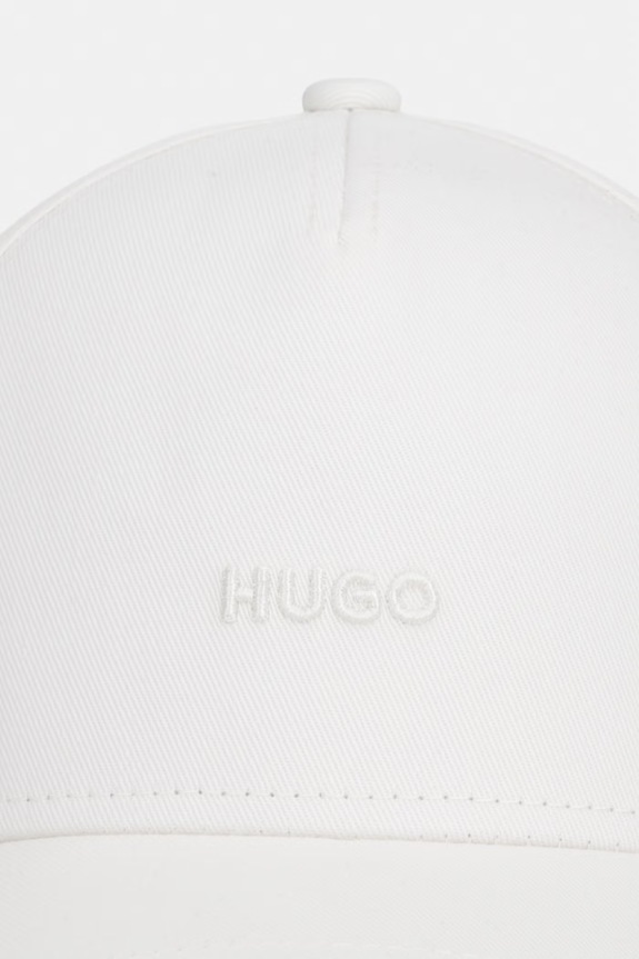 HUGO șapcă de baseball din bumbac Cara 50519255 alb SS26