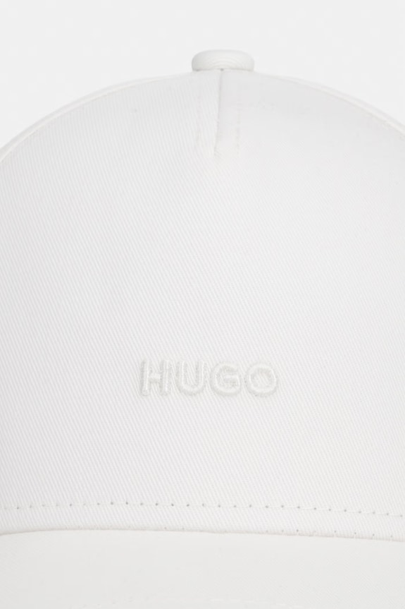 HUGO șapcă de baseball din bumbac Cara 50519255 alb SS26