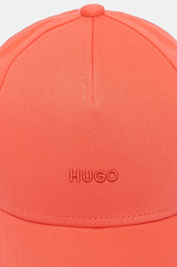 HUGO czapka z daszkiem bawełniana Cara pomarańczowy 50519255