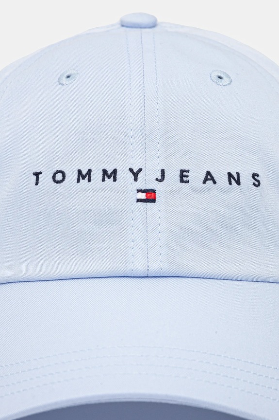 Bombažna bejzbolska kapa Tommy Jeans AW0AW16868 modra SS26