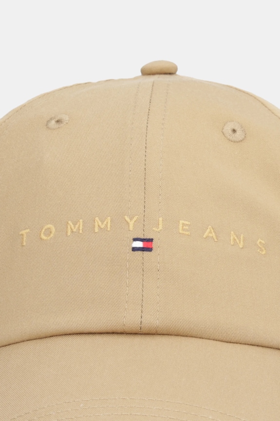Bombažna bejzbolska kapa Tommy Jeans AW0AW16868 bež SS26