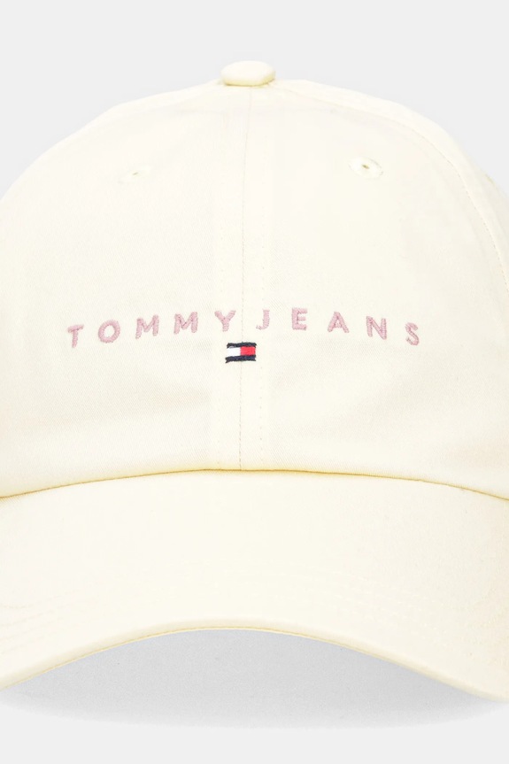 Bavlněná baseballová čepice Tommy Jeans AW0AW16868 žlutá SS26