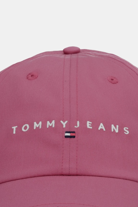 Βαμβακερό καπέλο του μπέιζμπολ Tommy Jeans AW0AW16868 ροζ SS26