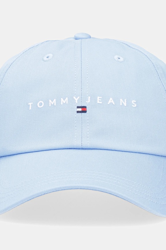 Tommy Jeans czapka z daszkiem bawełniana AW0AW16868 niebieski SS26