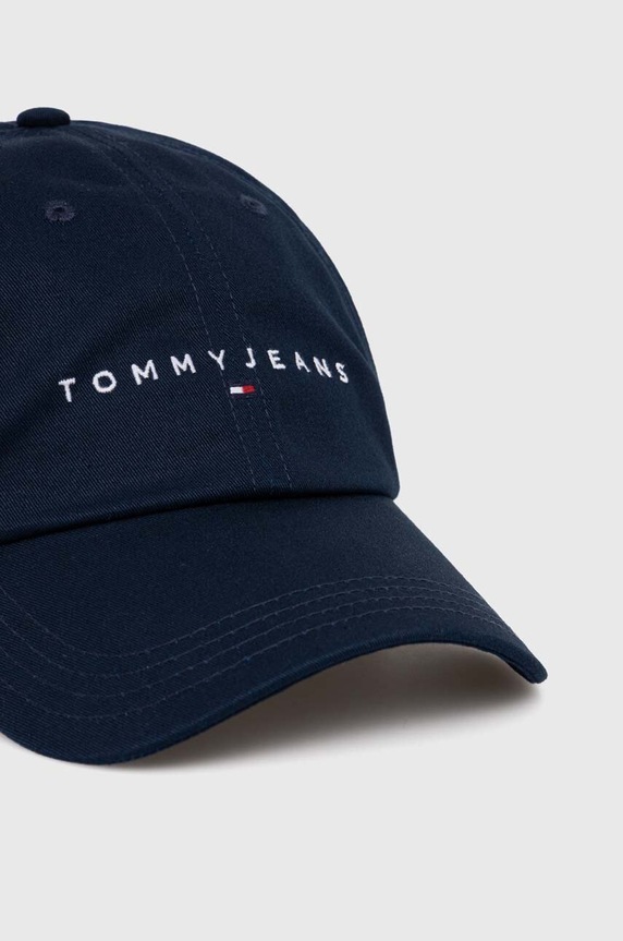 Doplnky Bavlnená šiltovka Tommy Jeans AW0AW16868 tmavomodrá