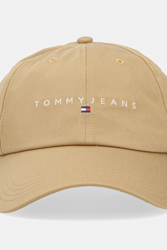 Bavlnená šiltovka Tommy Jeans AW0AW16868 béžová SS26