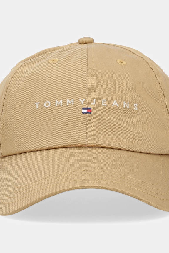 Bavlnená šiltovka Tommy Jeans AW0AW16868 béžová SS26