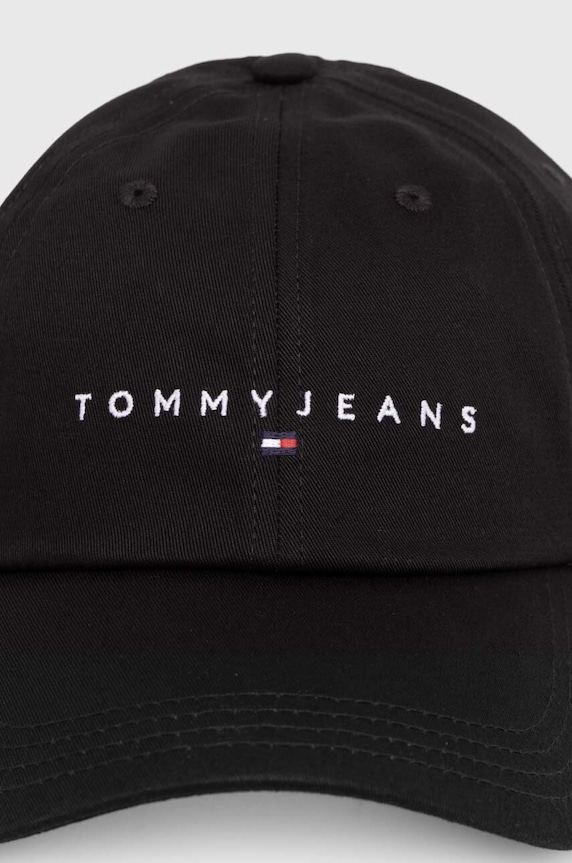 Akcesoria Tommy Jeans czapka z daszkiem bawełniana AW0AW16868 czarny