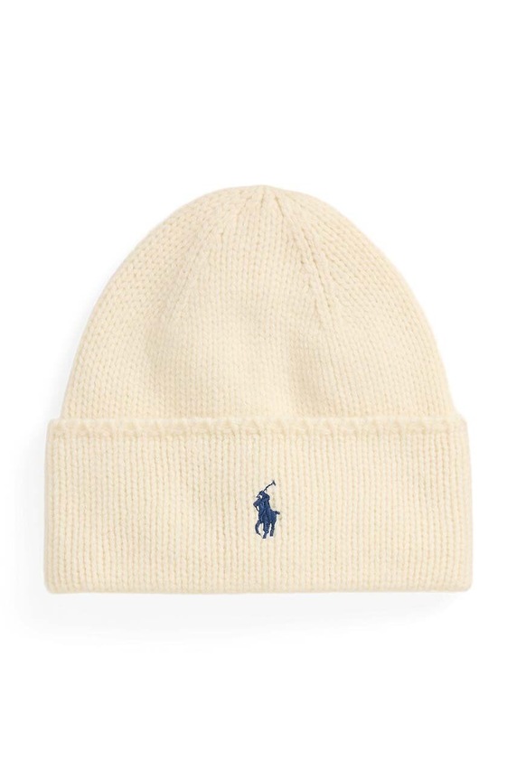 Vunena kapa Polo Ralph Lauren bez uzorka bež 455954355
