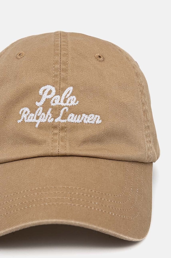 Polo Ralph Lauren cotton baseball cap 211954882 beige AW24