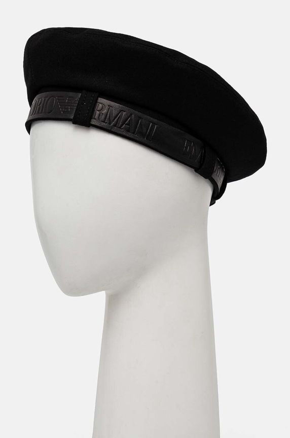 Baretka Emporio Armani s prímesou vlny čierna 637124.4F513