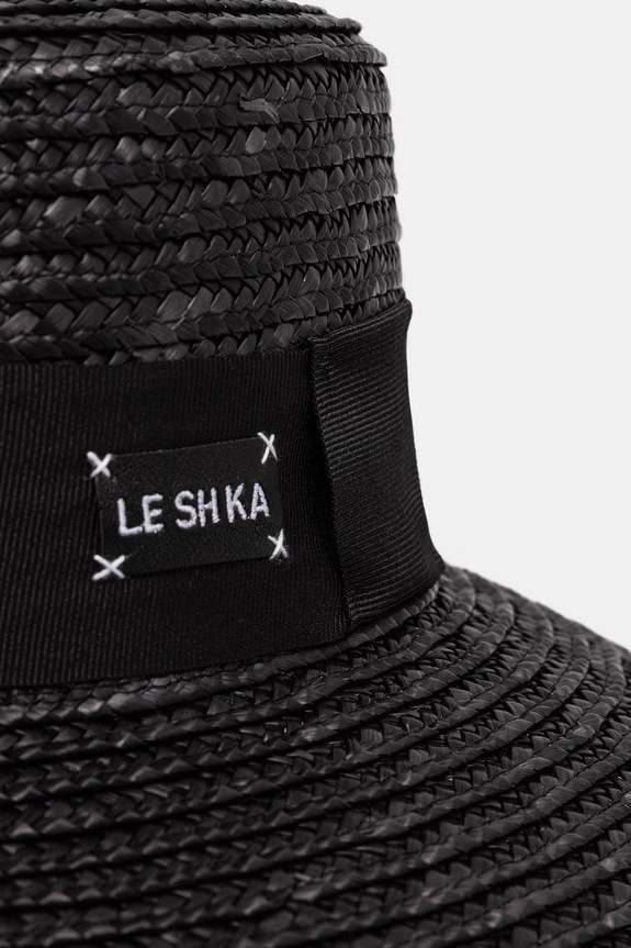 LE SH KA kapelusz z szerokim rondem damski Black Straw Veil BLackStrawVeil czarny SS26