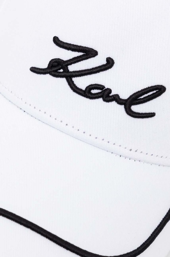 Kiegészítők Karl Lagerfeld pamut baseball sapka 245W3408 fehér