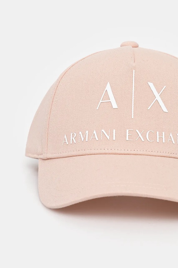 Armani Exchange czapka z daszkiem bawełniana 944171.2R110 pomarańczowy AW24