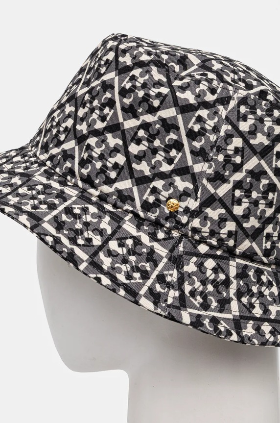 Tory Burch pamut sapka Prismatic T Monogram 162760.001 bézs AW24