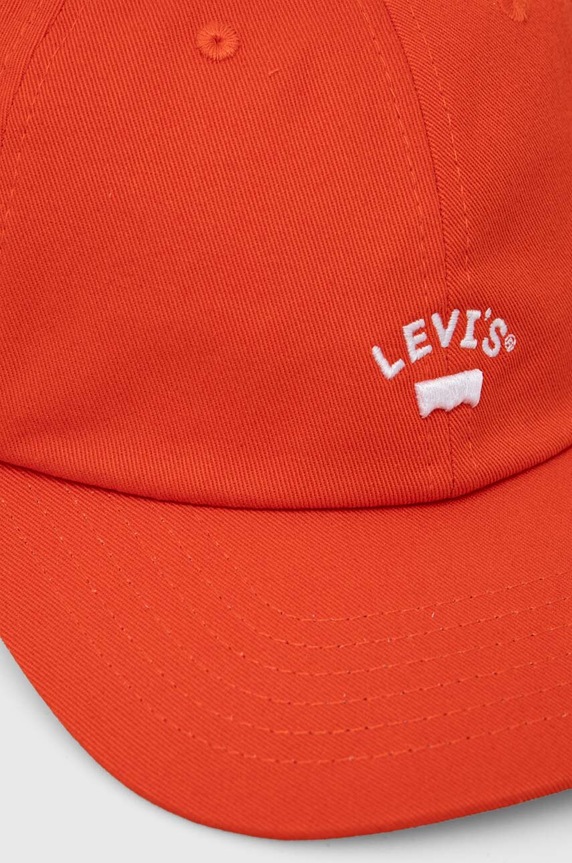 Bavlněná baseballová čepice Levi's 000AG.0001 červená AW24