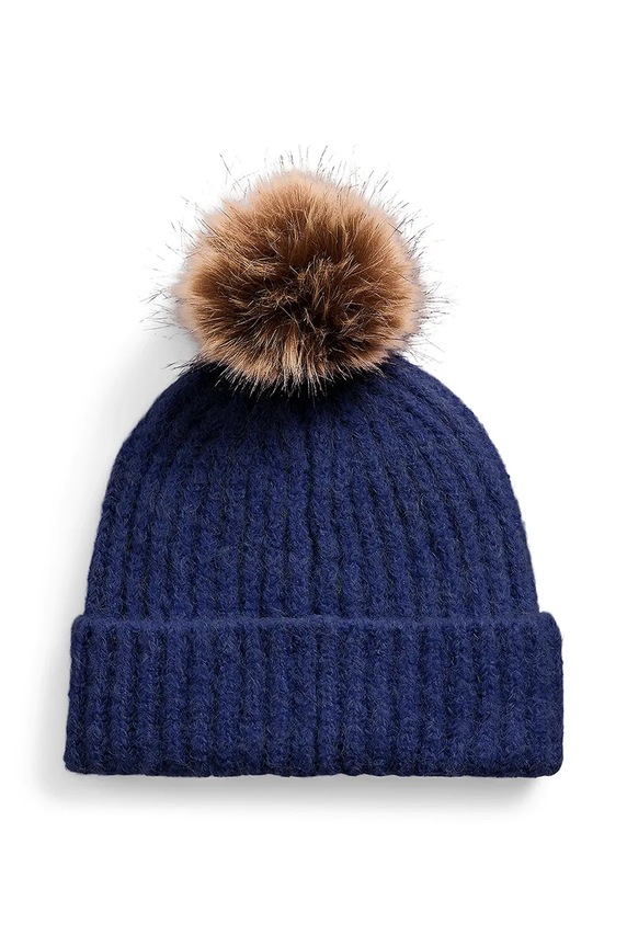 Kapa s dodatkom vune Lauren Ralph Lauren 454960080 mornarsko plava AW25