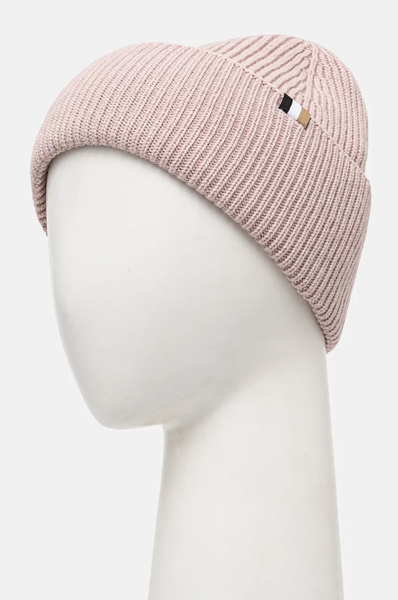 Čiapka s prímesou vlny BOSS Laura_hat 50497808 ružová AW25