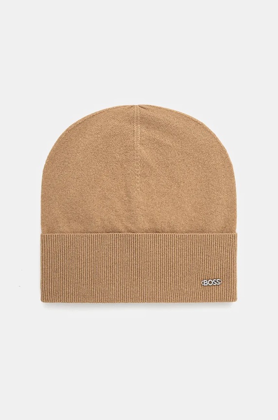 BOSS căciulă de lână Lari_hat uni bej 50524276
