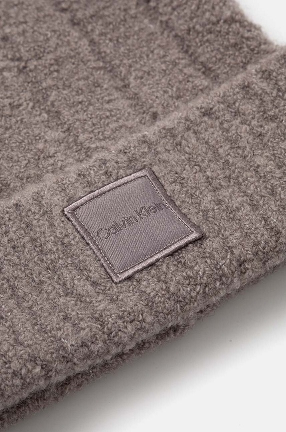 Dodaci Kapa s dodatkom vune Calvin Klein K60K612596 siva