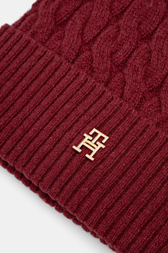 Dodaci Vunena kapa Tommy Hilfiger AW0AW16629 bordo
