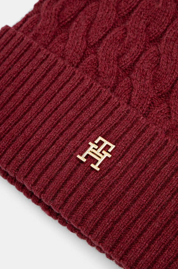 Dodaci Vunena kapa Tommy Hilfiger AW0AW16629 bordo